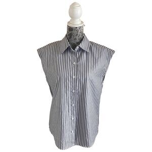 Kal Rieman Stripe Button Front Shirt Size Small